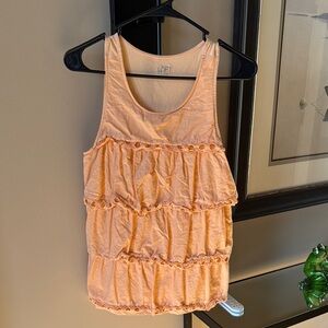 LOFT Women's Orange Sleeveless Top Medium 🌺